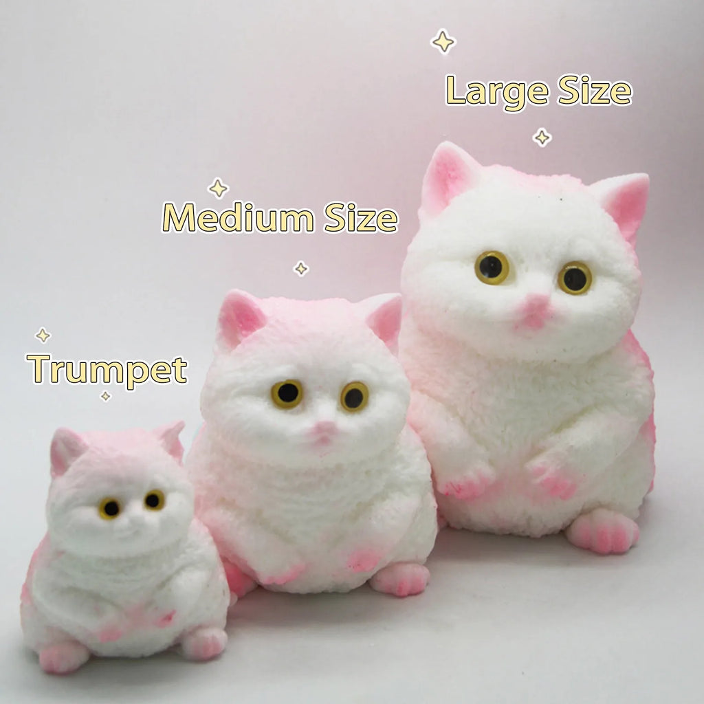Chubby Cat Squeeze Toy Soft TPR Fidget & Gift – Cute Cat Figure