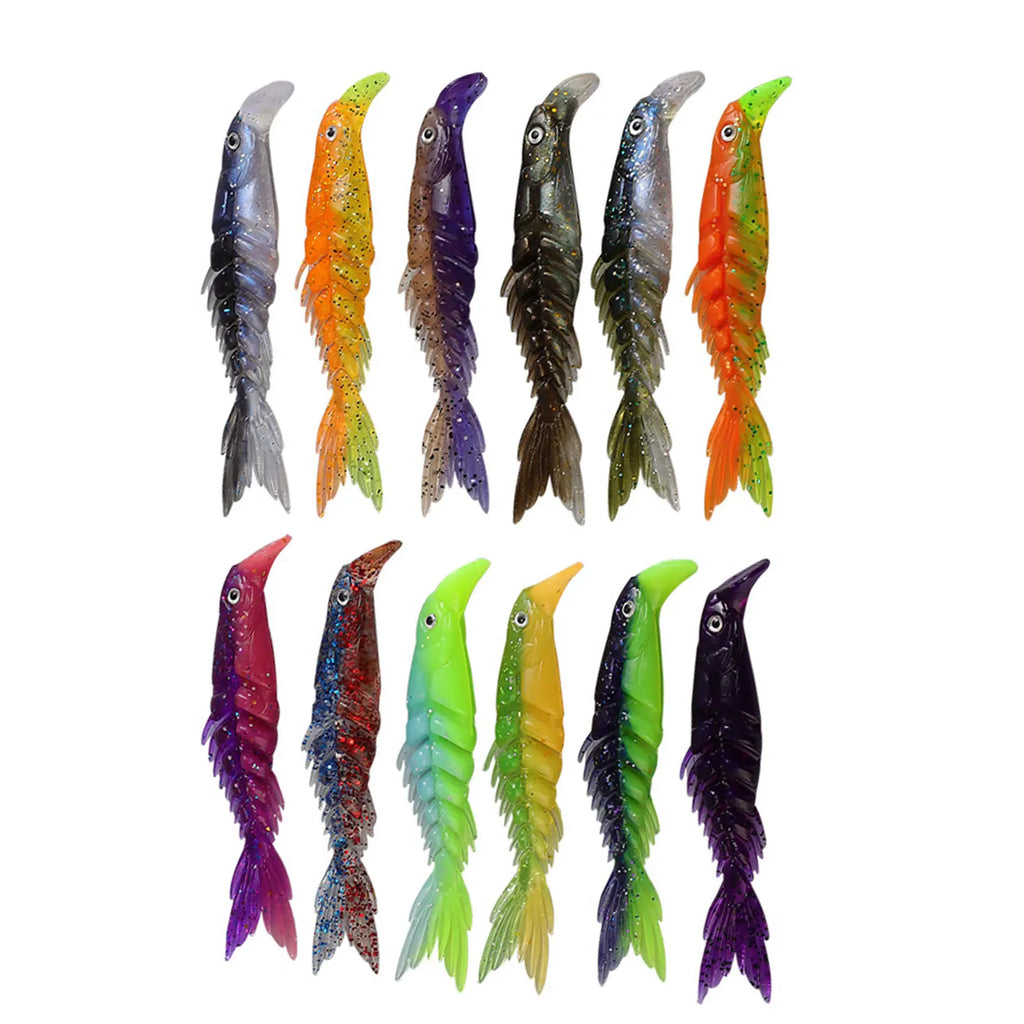 7-Pack 3D Eye Soft Plastic Fishing Lures Swimbaits Set