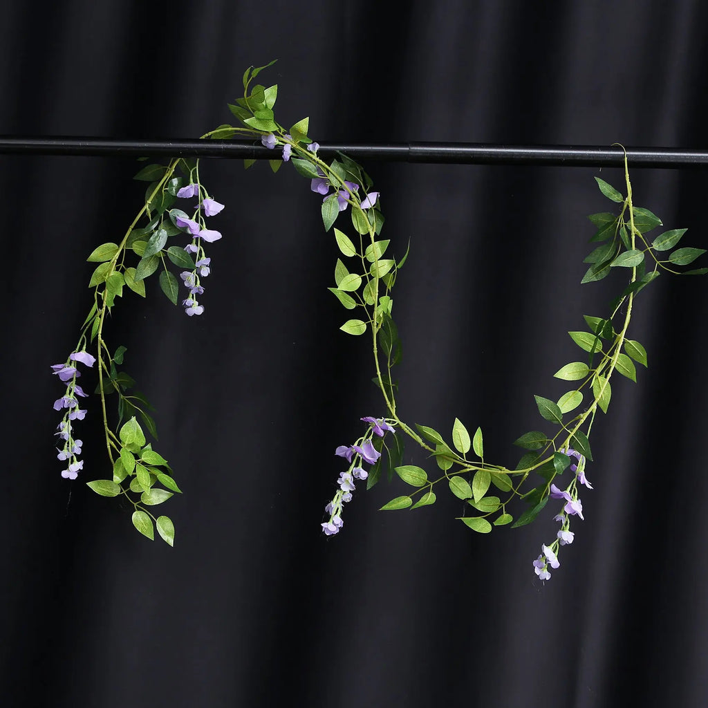 2-Pack 7Ft Artificial Wisteria Vine Garland – Indoor & Outdoor