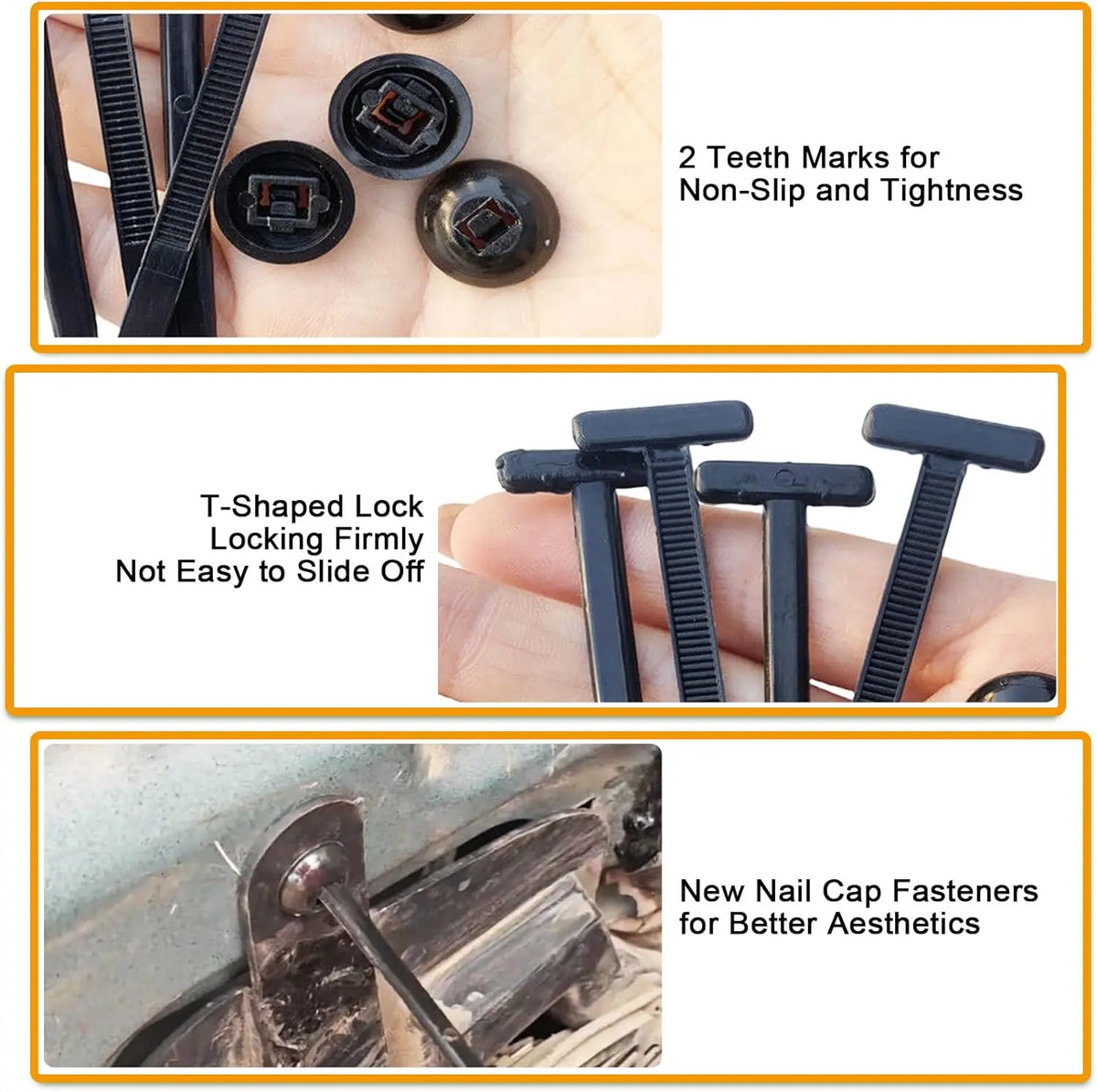 UV Resistant Self-Locking Nylon Cable Ties – 20/300/1000 Set