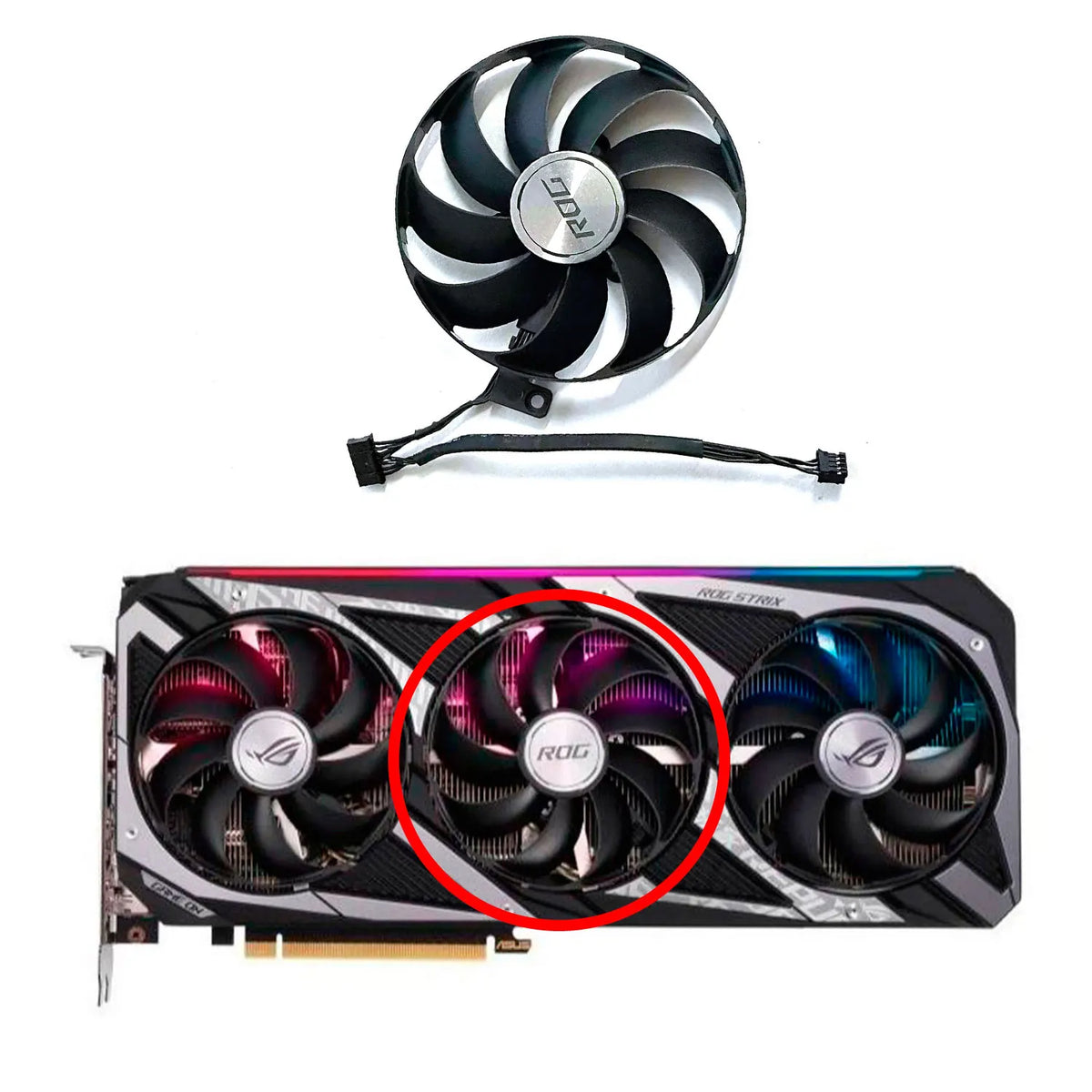 90mm CF9010U12D GPU Fan for ASUS ROG STRIX RTX 3060 3050