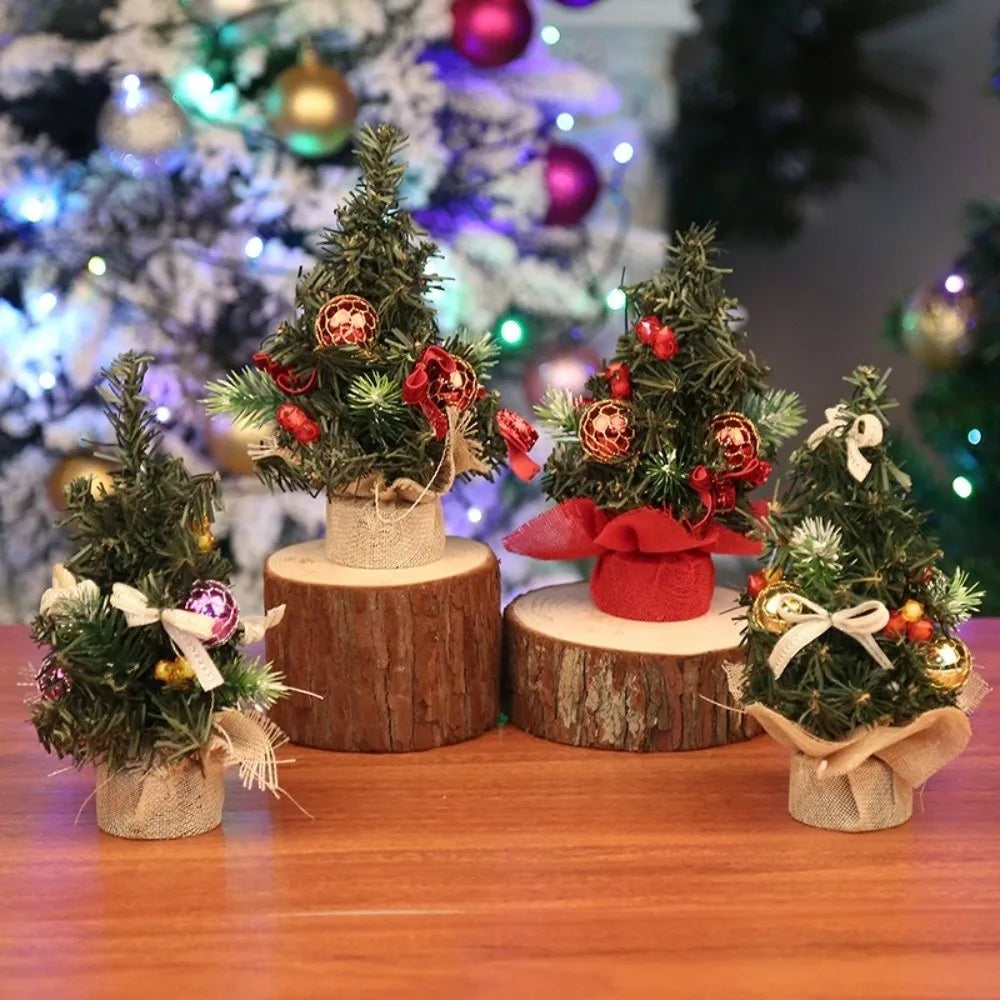 20cm Mini Christmas Tree Bow Accent Tabletop Xmas Ornament