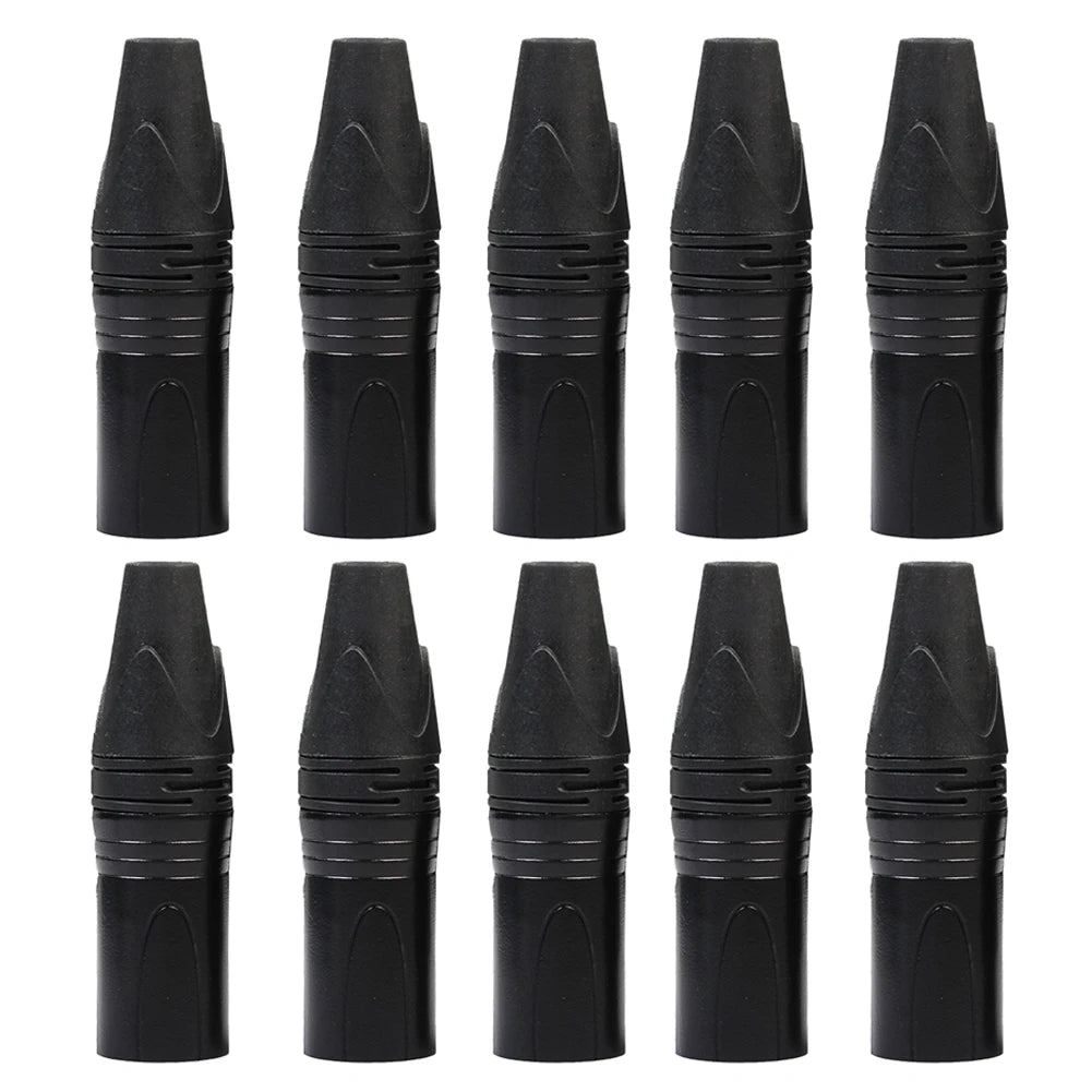 XLR 3-Pin Male Solder Plug Connectors 10-Pack – DIY MIC Cable