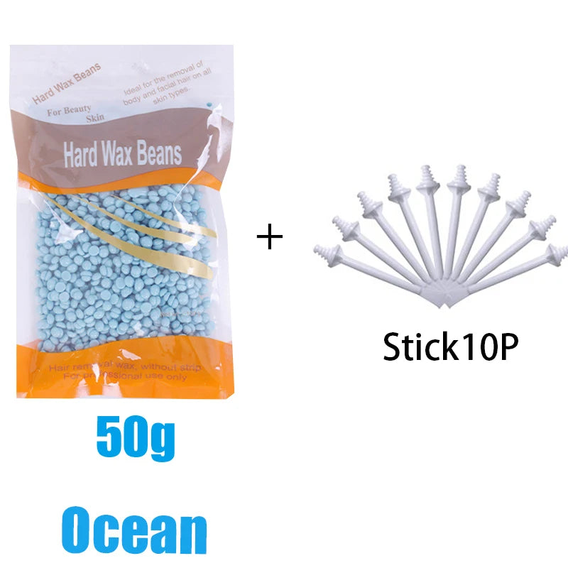 Nose Hair Wax Applicator Sticks & Beeswax Bean Set
