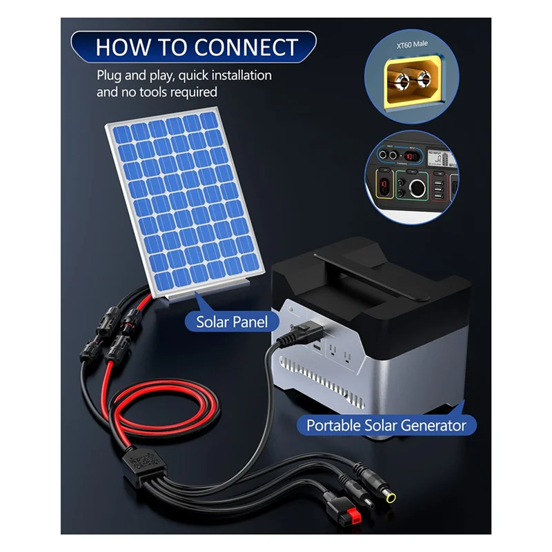 4-in-1 Solar Panel Connector Splitter – Anderson DC XT60