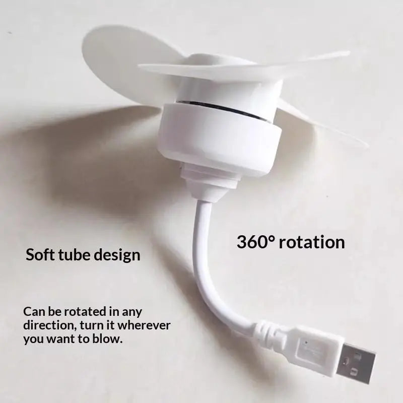Mini USB Flexible Fan – 360° Bendable Portable Desk Fan