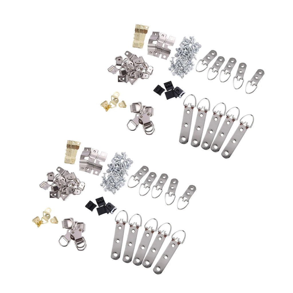 280-Pc Picture Hanger Hooks Kit – 9 Types with Screws