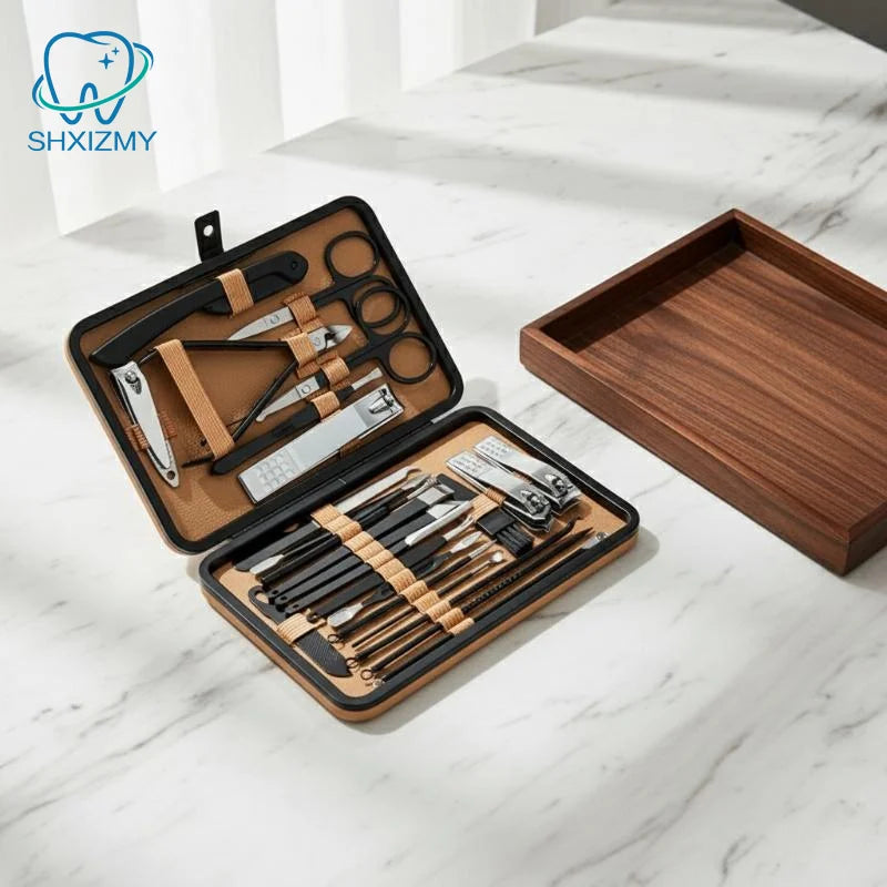 Stainless Steel Manicure & Pedicure Set – 7/16/24 Pcs Nail Kit