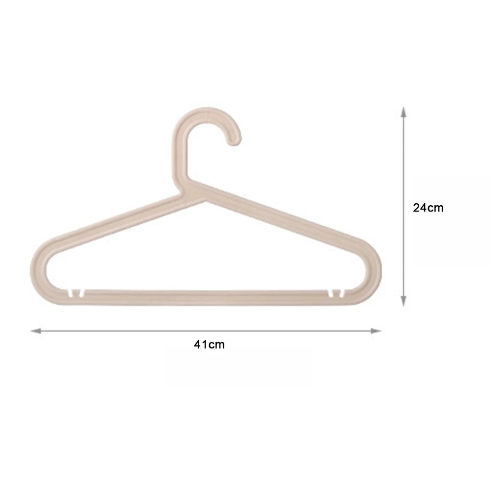 Anti-Slip Plastic Clothes Hangers for Closet – 10 Pack