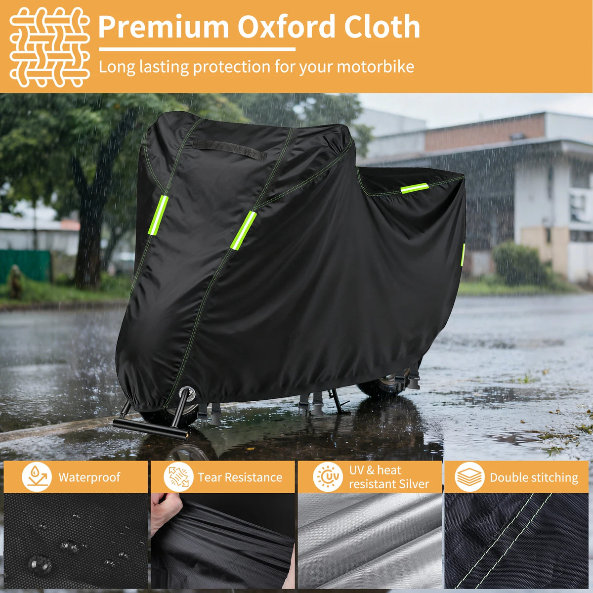 VIBE Waterproof Motorcycle Cover – All Season UV & Dust Guard