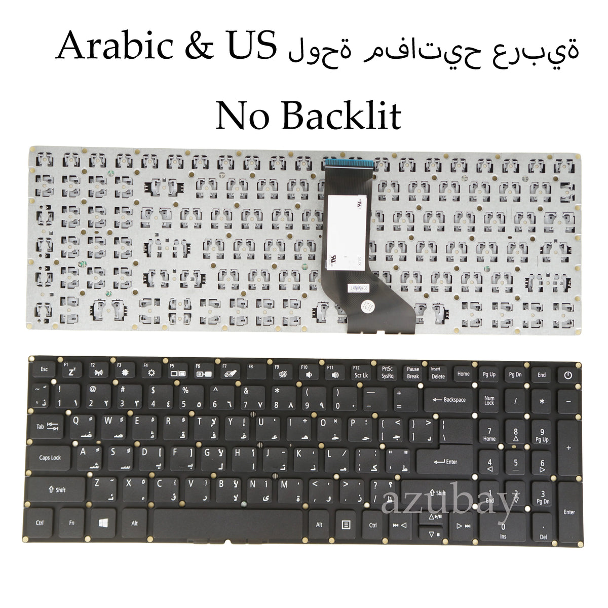 AZUBAY Acer Laptop Keyboard F5-573G ES1-533 ES1-572 Multi-Language
