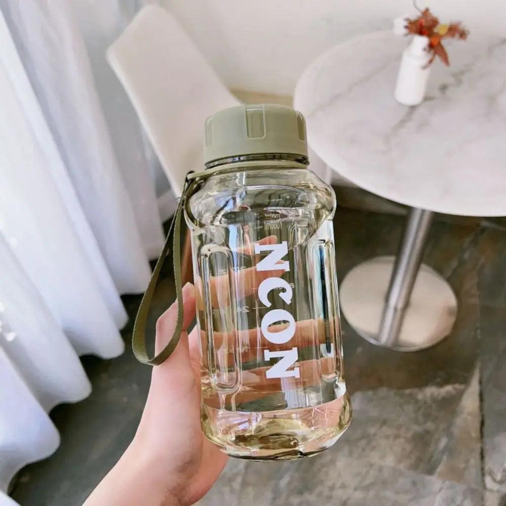 Portable Clear Water Bottle Leakproof 850–1300ml Large Capacity