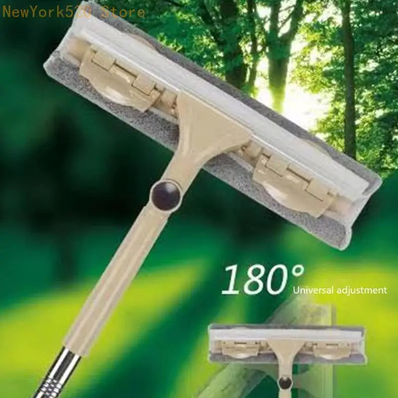 Long Handle Window Squeegee Cleaner – 140cm Rotating Head