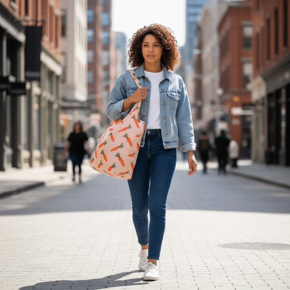 Large Foldable Shopping Bag – Heavy Duty Washable Polyester Tote