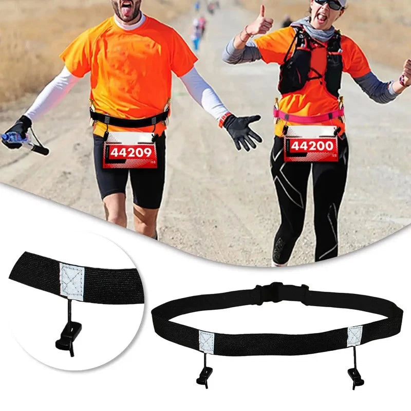 Race Number Belt Bib Holder – Marathon & Triathlon Running