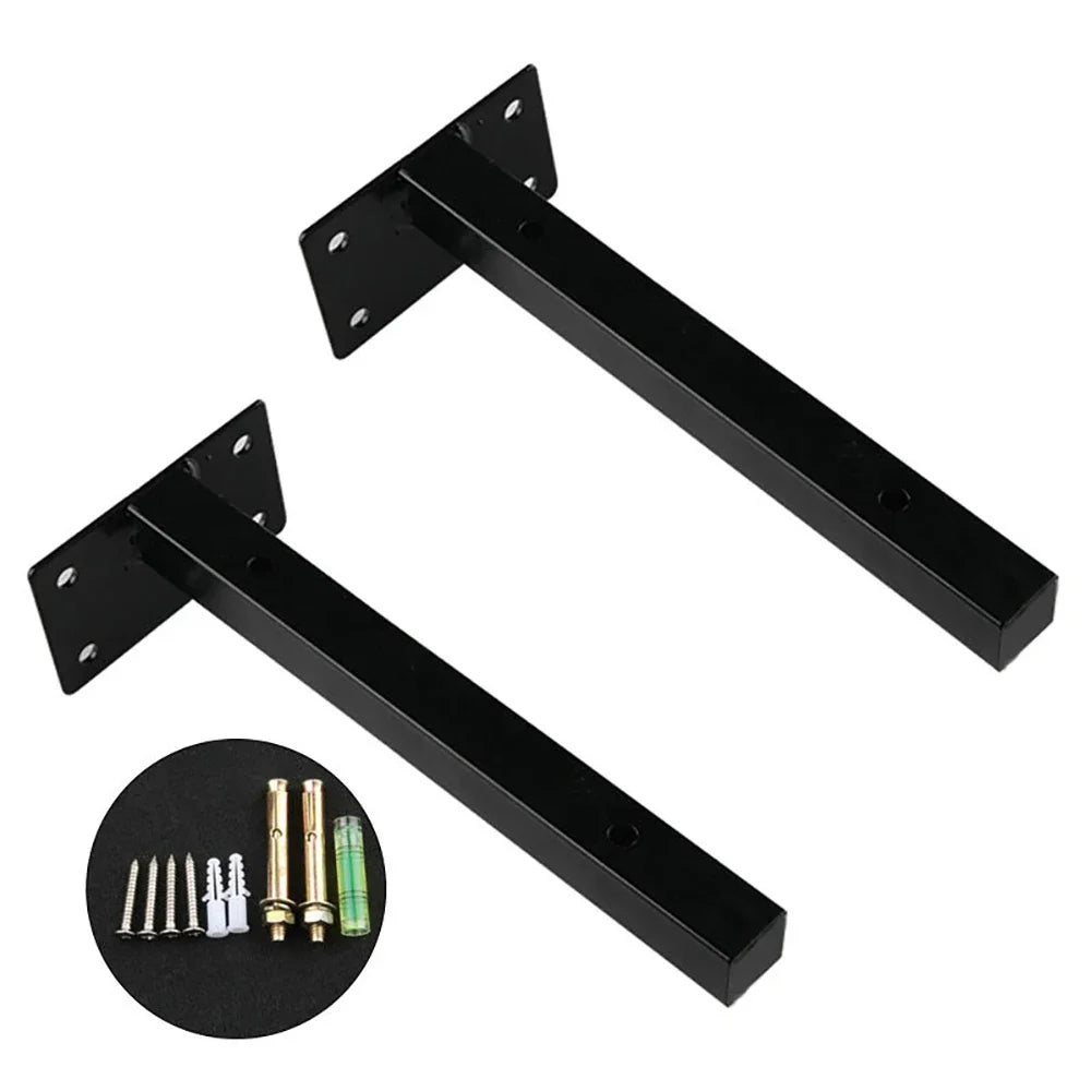 2PCS Heavy-Duty Square Tube Angle Bracket Wall Shelf Support