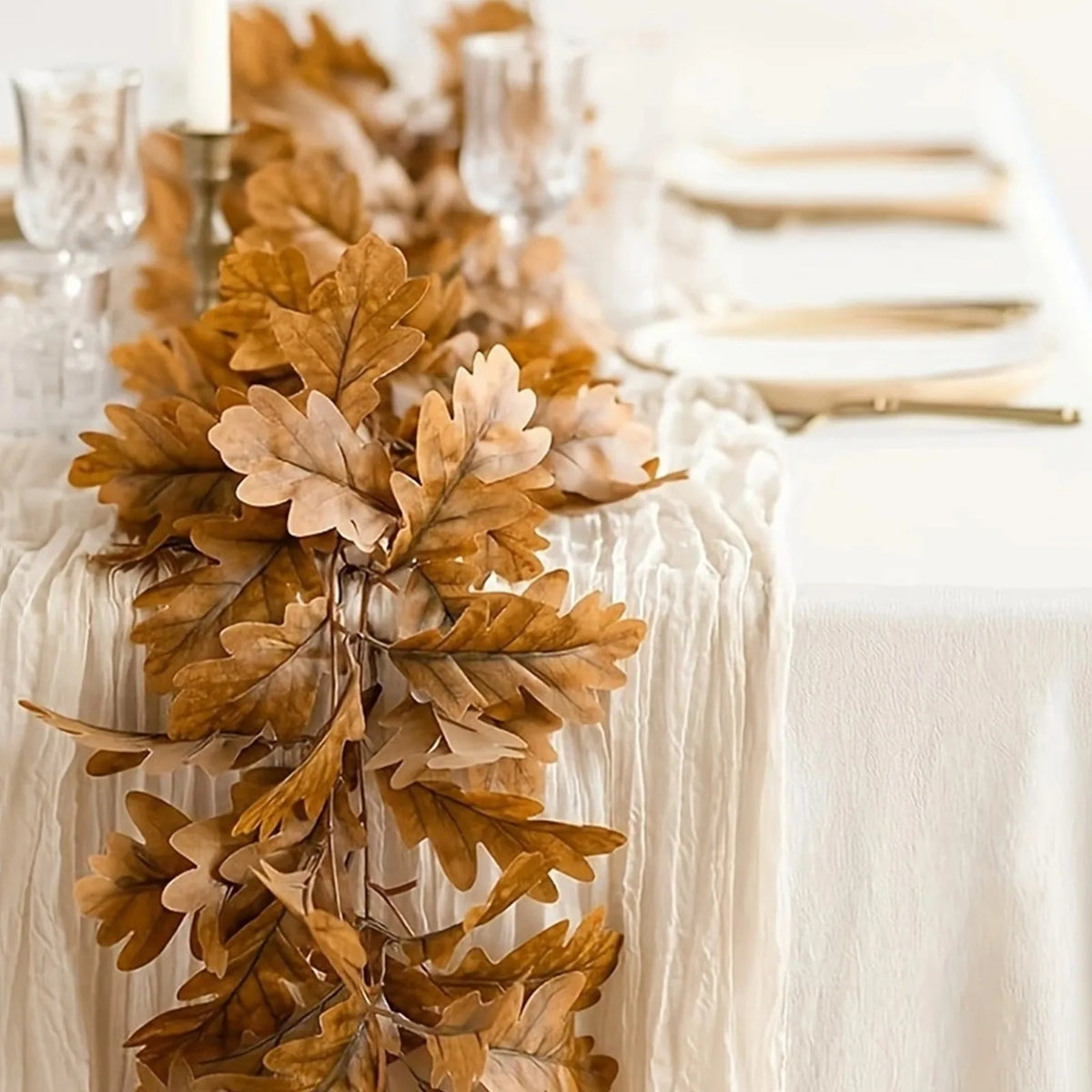 Artificial Maple Leaf Decor – Realistic Silk Flower Arrangement