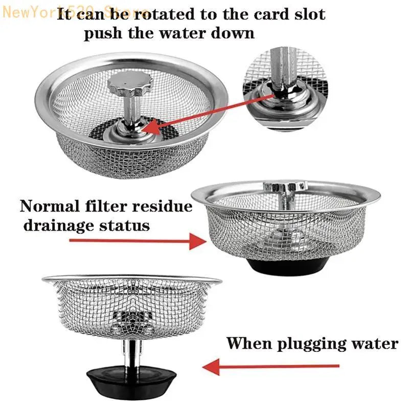 Stainless Steel Sink Strainer & Drain Hair Filter Basket