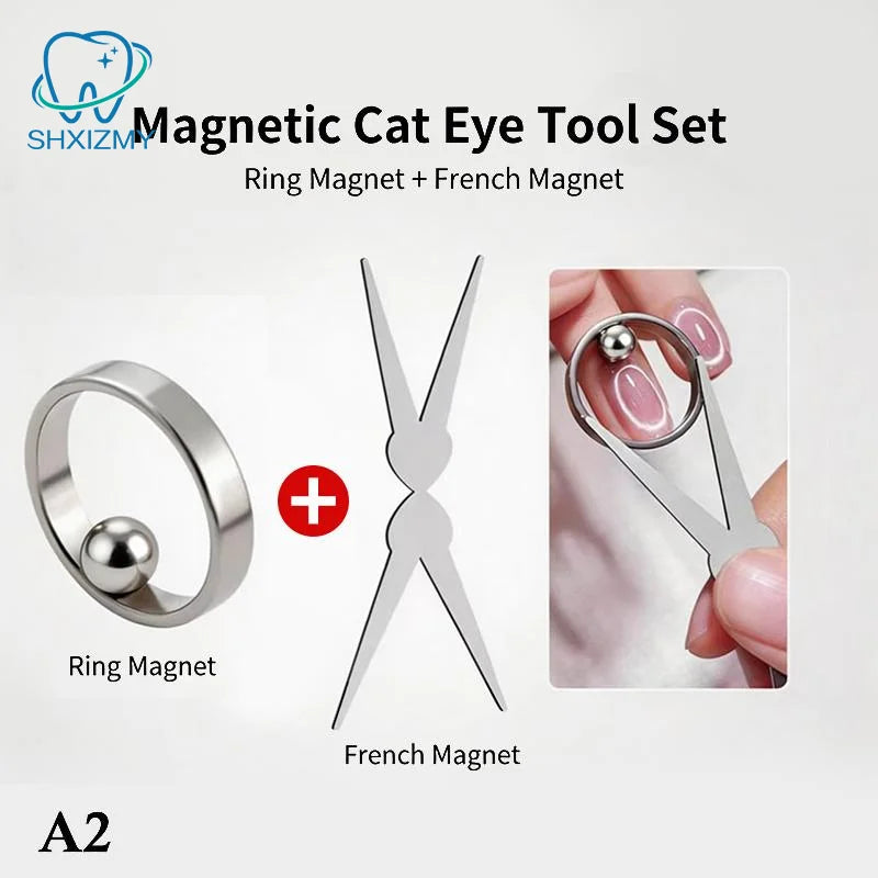 Cat Eye Nail Art Magnet Ring – Black Hole Hollow Effect