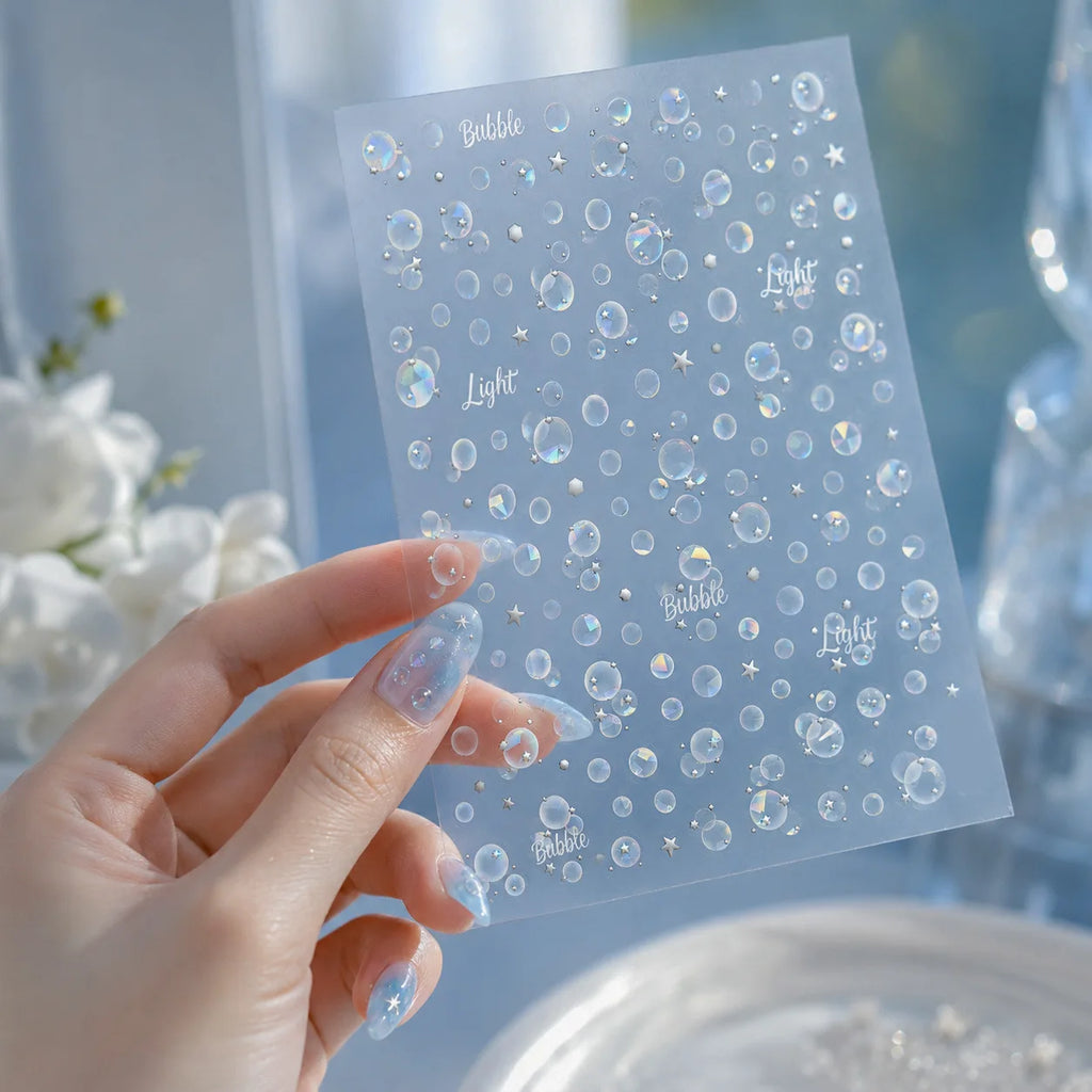 5D Bubble Nail Art Stickers – Shell Light DIY Manicure Decals