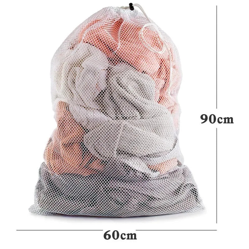 Large Drawstring Laundry Mesh Bag 60x90cm Anti-Snag