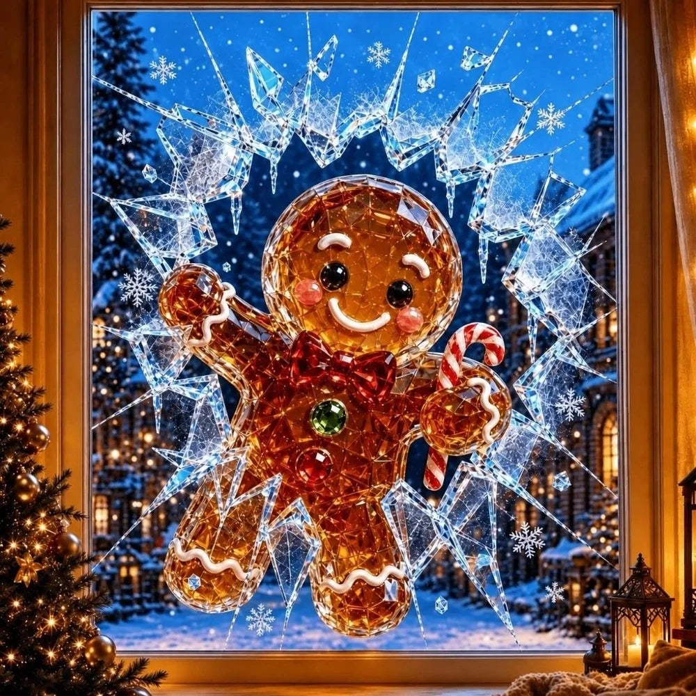 3D Christmas Window Clings – Reusable PVC Static Cling Decals