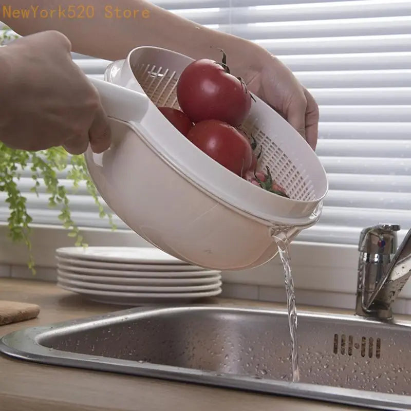 Plastic Colander Drain Basket – Vegetables, Fruit & Pasta