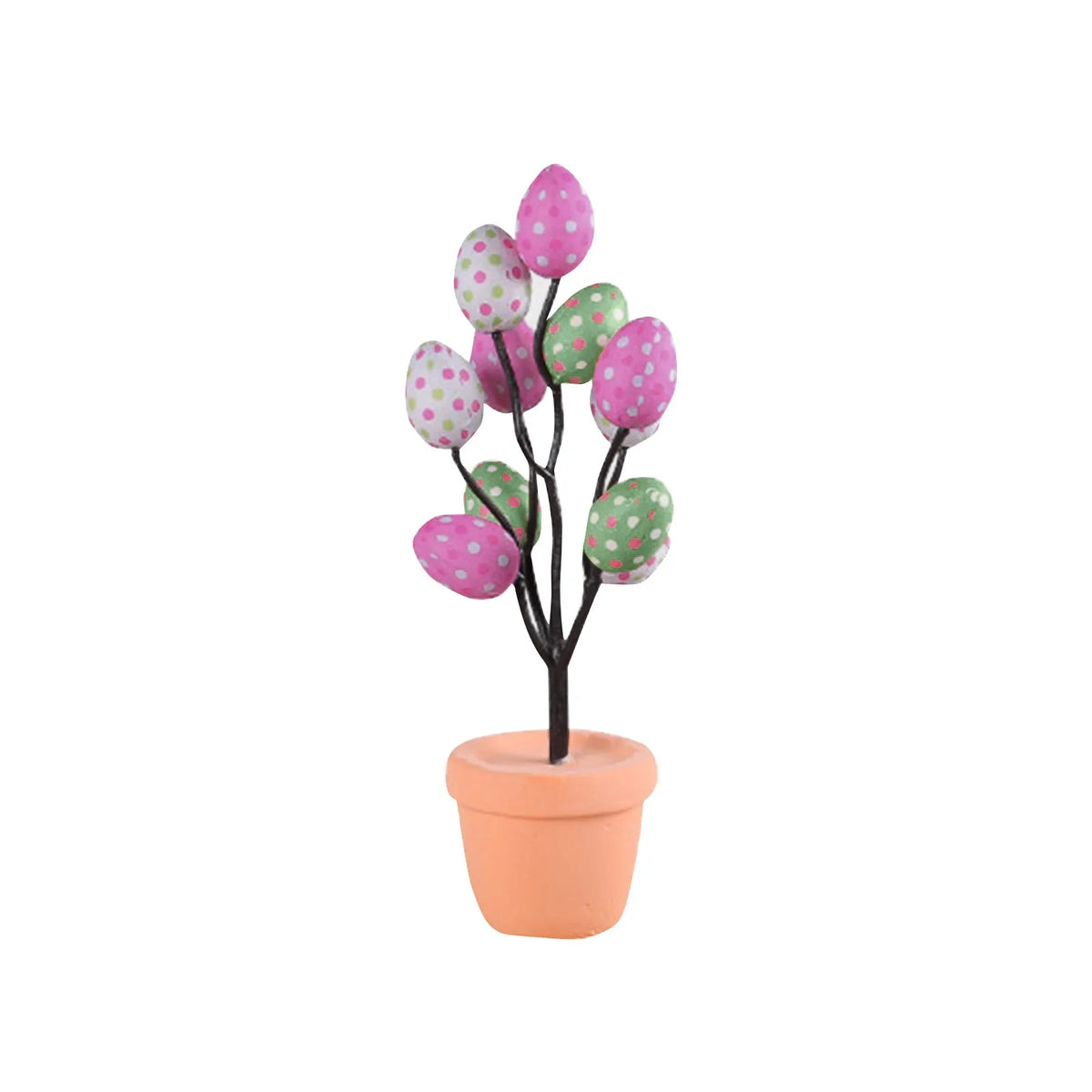 Easter Egg Tree Potted Ornament – 20 Colourful Simulated Eggs