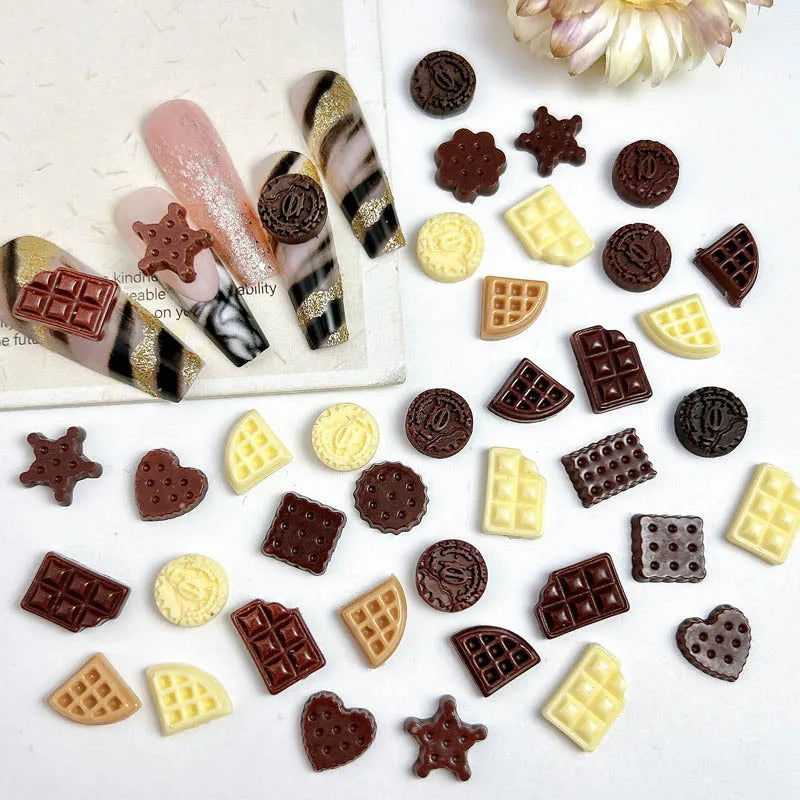 3D Dessert Nail Charms – 20PCS Resin Food Nail Art Decorations