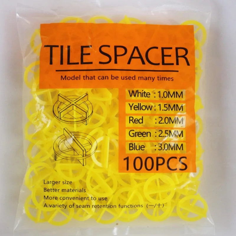 100Pcs Tile Leveling System Spacer Clips & Wedges 1–3mm