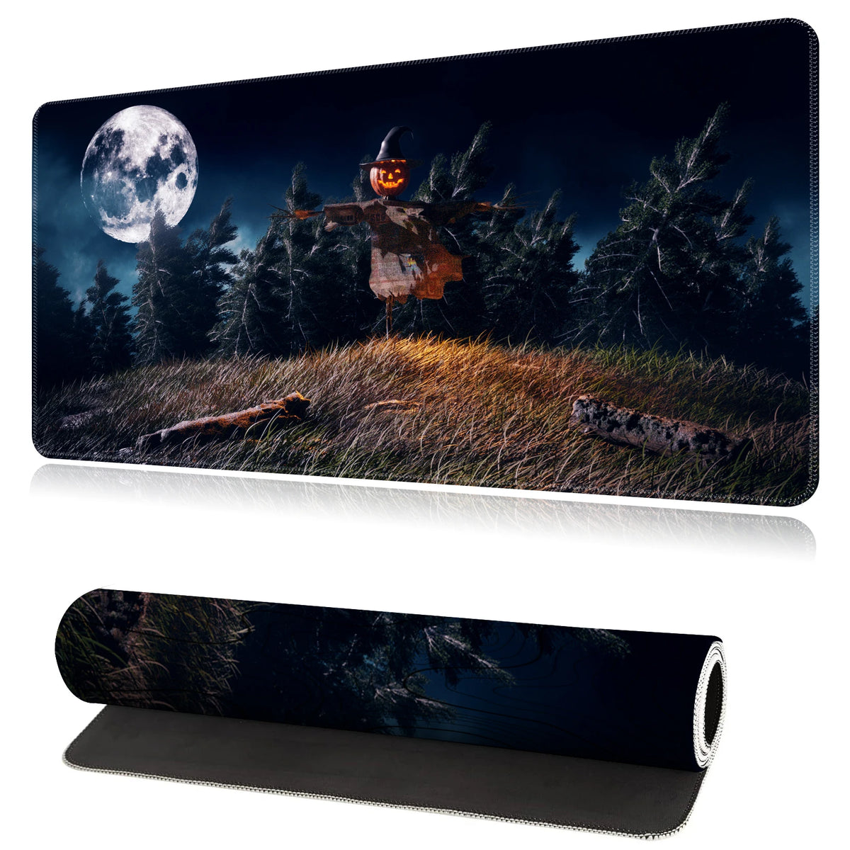 XL Halloween Anime Gaming Desk Mat – Non-Slip Rubber Base