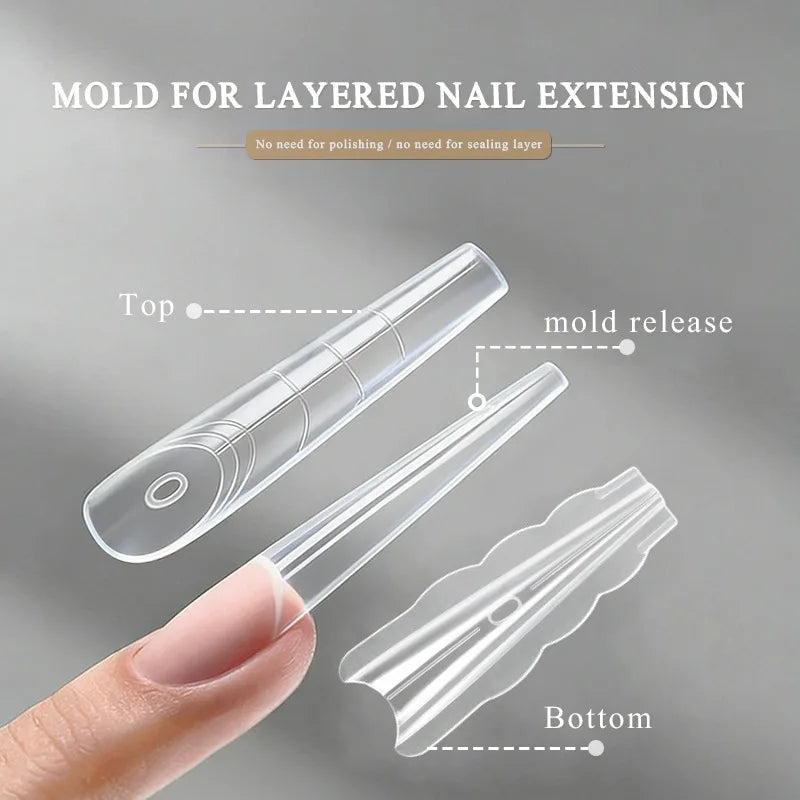 Soft Gel Full Cover Nail Tips – Almond Stiletto Coffin