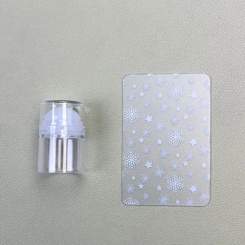 Silicone Nail Art Stamper & Scraper – French Tip Jelly Stamp
