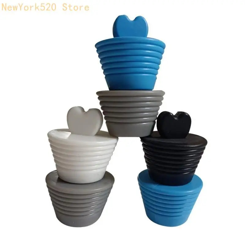 Silicone Tub Stopper Flat Drain Plug – 4 Colors, Universal Fit