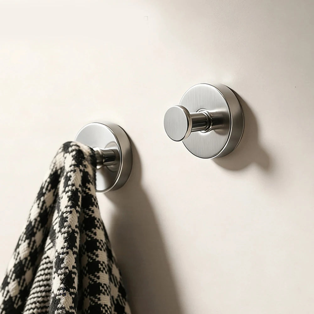 No-Drill Suction Cup Hooks Stainless Steel – Bathroom & Kitchen