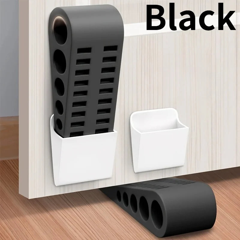 Door Wedge Stoppers Set of 2 with Holder – No Drilling