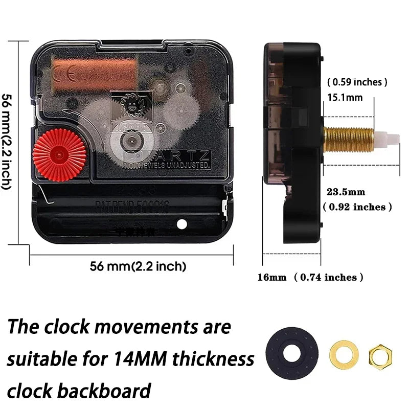 Young Town 12888 Silent Sweep Quartz Clock Movement DIY Kit