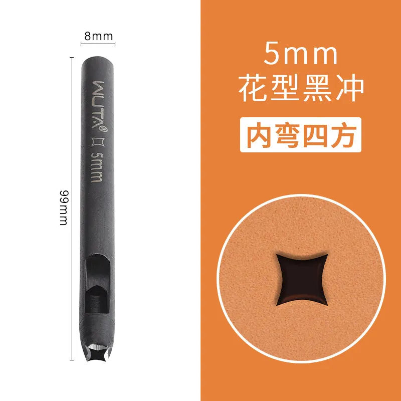 Special-Shaped Leather Punch Set – Floral Star & U-Shape Dies