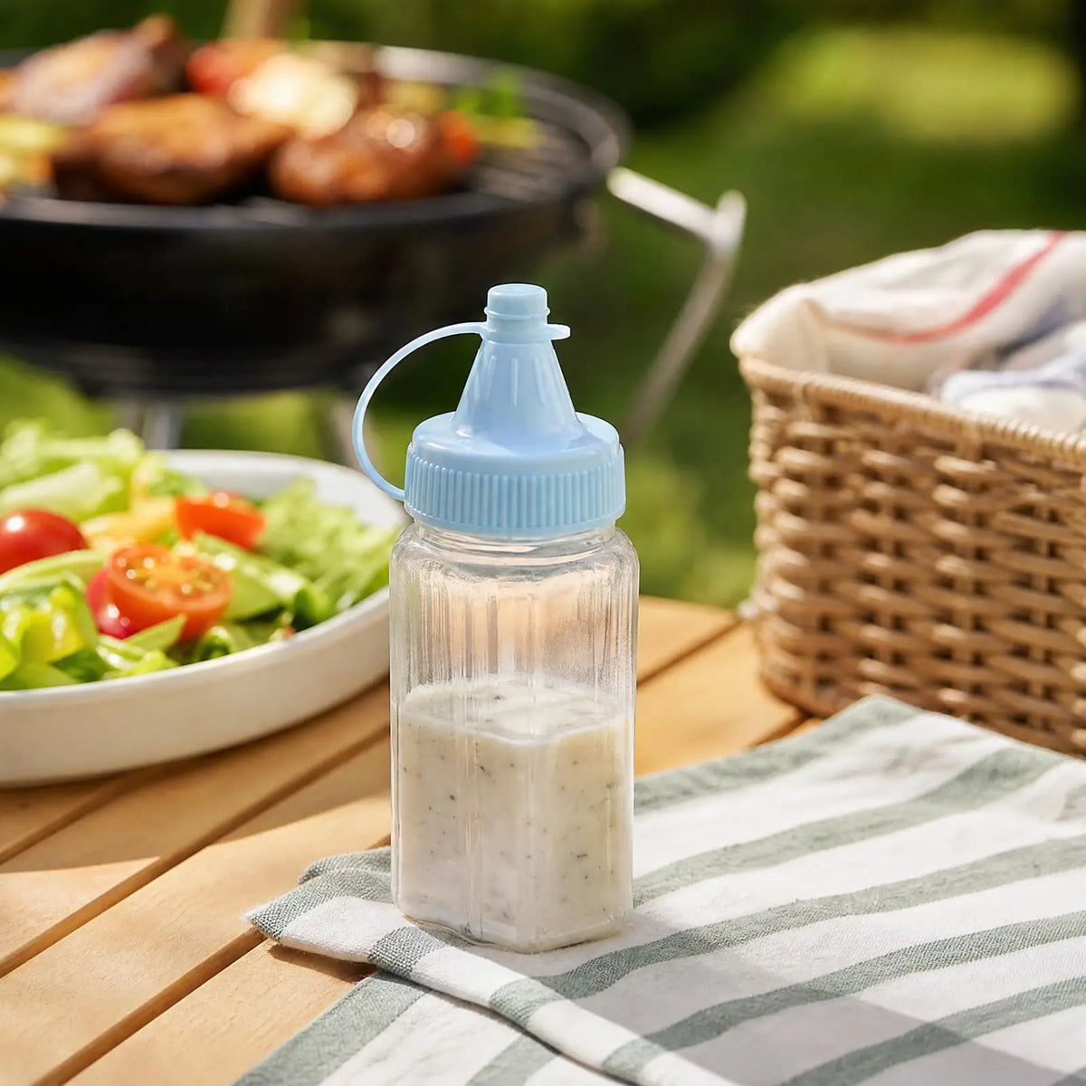 Portable Leakproof Squeeze Condiment Bottle | Kitchen Dispenser