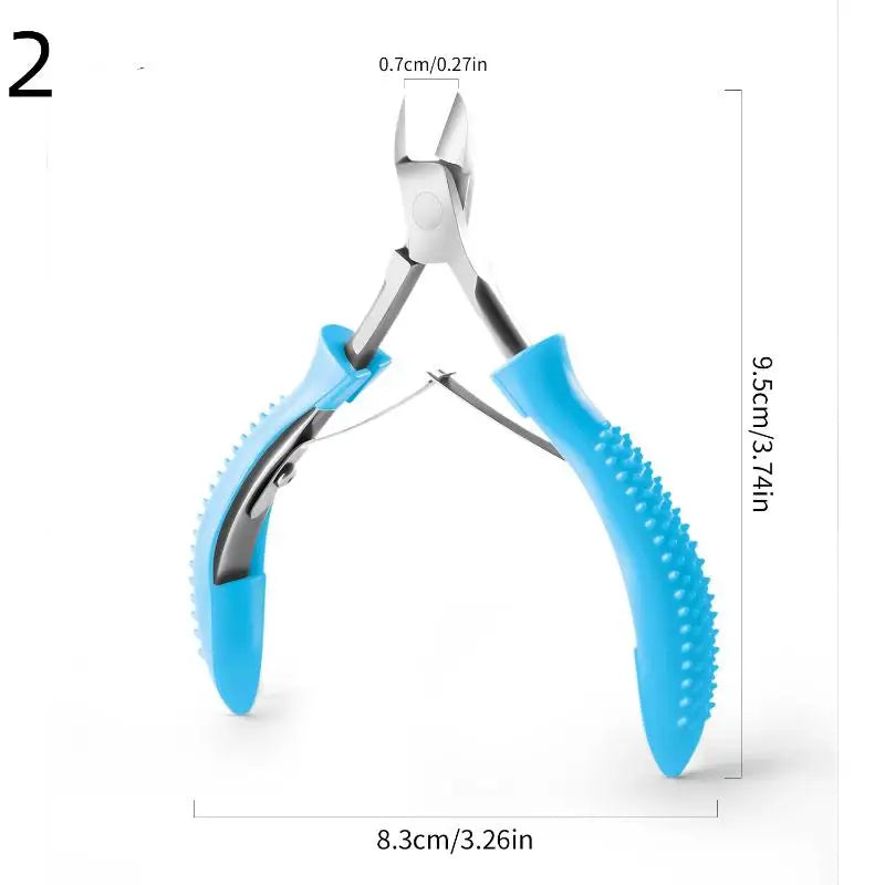 Stainless Steel Cuticle Nipper | Silicone Handle Nail Tool