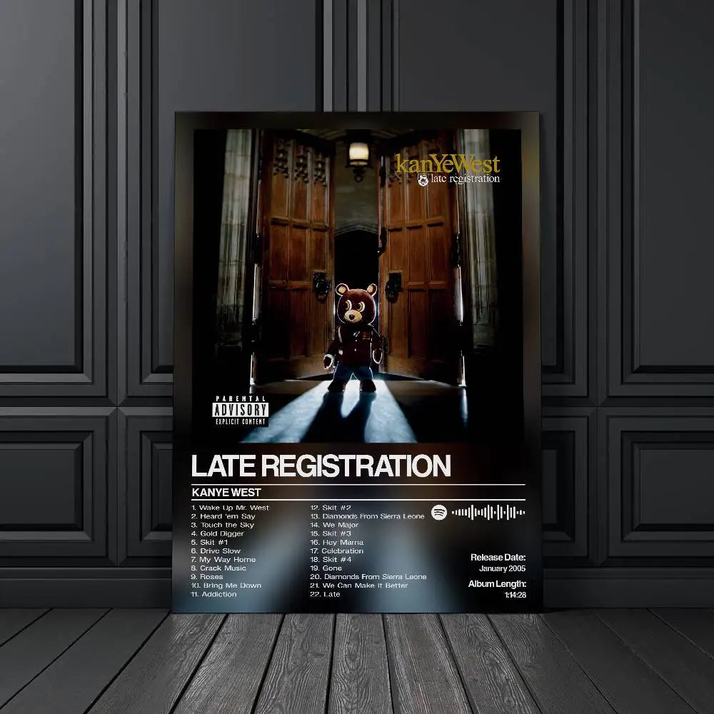 Kanye West Late Registration Wall Poster – Self-Adhesive Print