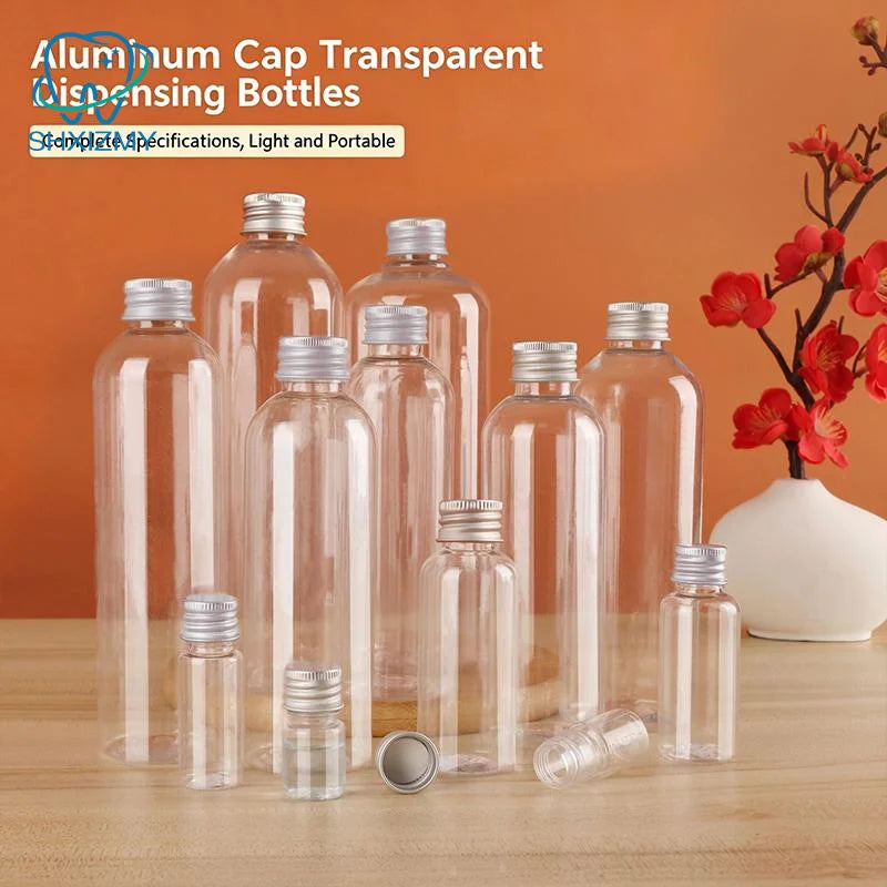 Refillable Travel Cosmetic Bottles | Plastic & Aluminum Cap