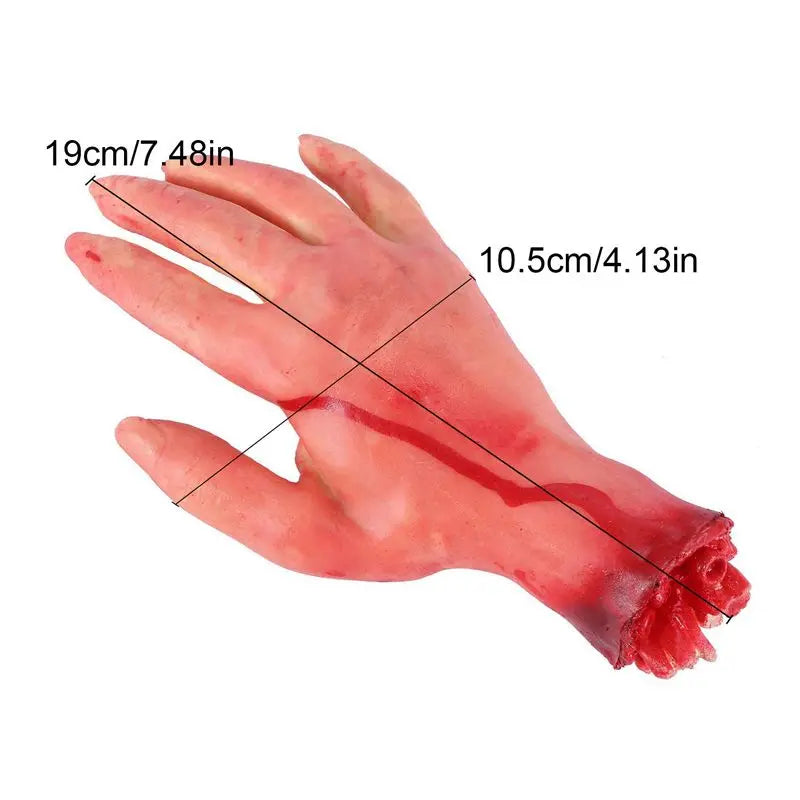 6-Pack Fake Severed Hand Halloween Props – Life Size Latex