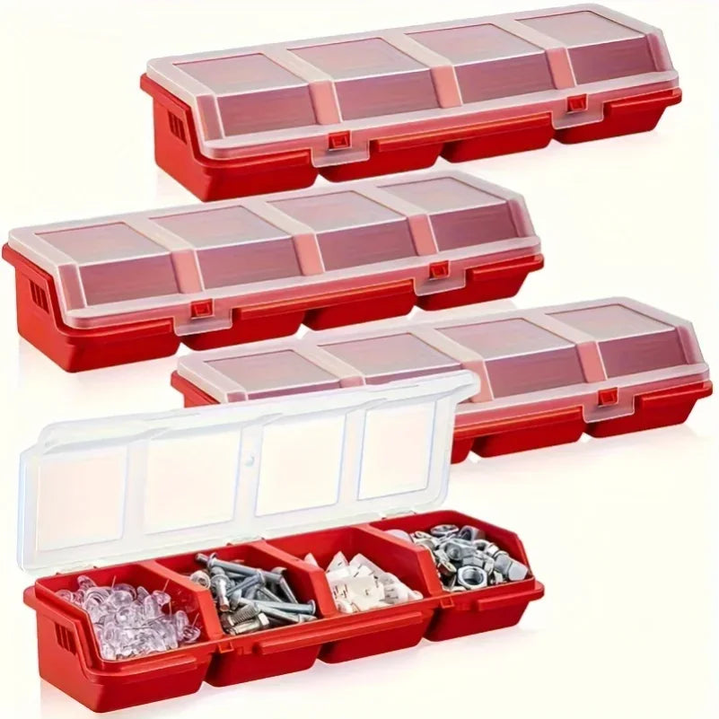Multi-Compartment Organizer Box for Screws & Small Parts