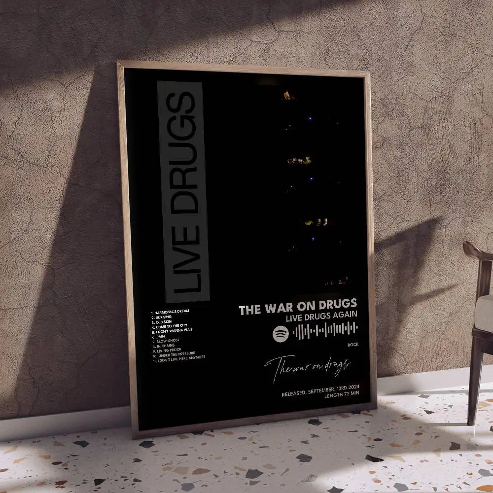 War on Drugs Band Poster – Self-Adhesive Waterproof Wall Art