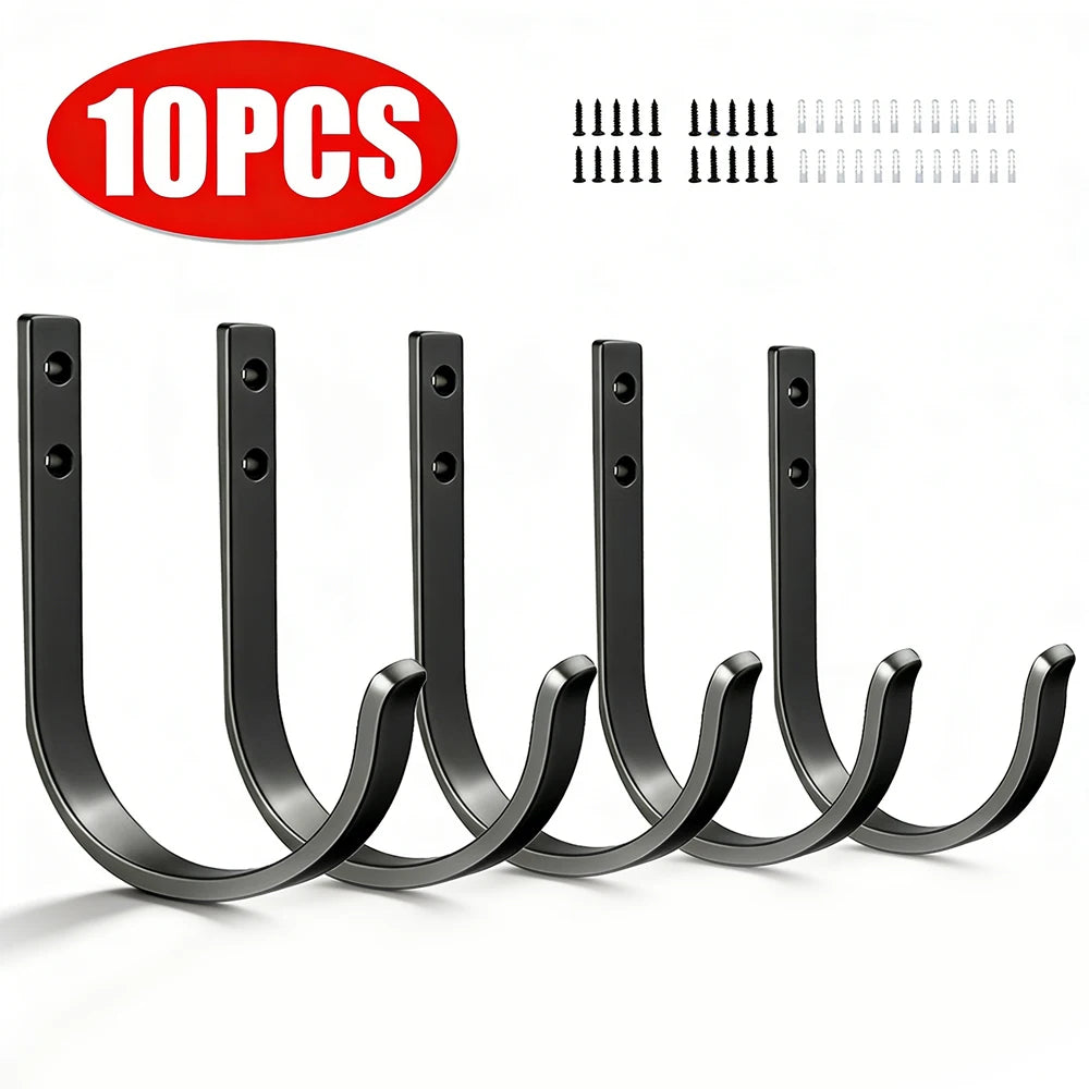 Wall Mount Metal Hooks for Clothes Towel Coat – 1-10 Pack