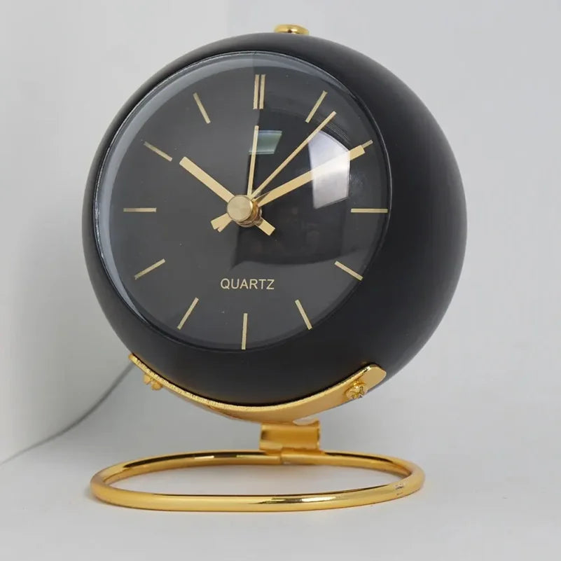 Nordic Silent Desk Alarm Clock – Luminous Pointer & Backlight