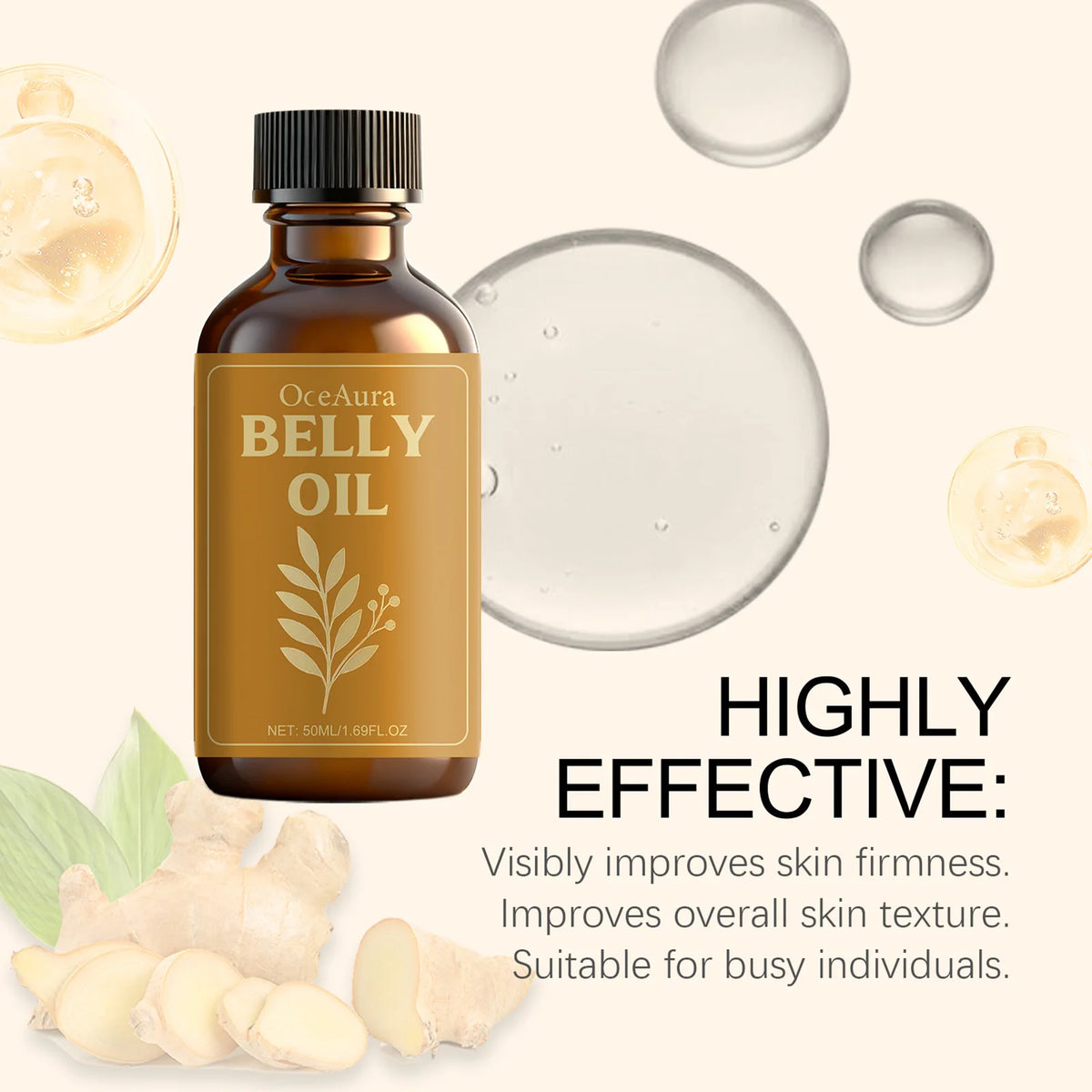 VIBE Body Firming Massage Oil – Belly, Cellulite & Skin Texture