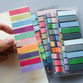 200Pcs Transparent PET Sticky Notes Morandi Color Markers