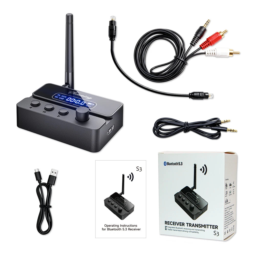 VIBE S3 Bluetooth 5.3 HiFi 2-in-1 Transmitter Receiver OPT/AUX